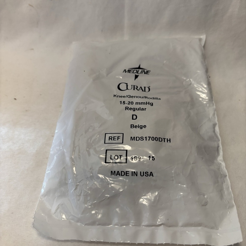 CURAD Knee-High Closed Toe 15-20mmHg Beige Size D